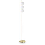 Ideal lux binomio lampadaire � plusieurs bras en laiton, 3 x g9