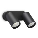 Ideal lux dynamite spot double plafonnier noir 2x gu10