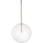 Ideal lux equinoxe 15cm globe suspension plafonnier laiton