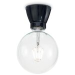 Ideal lux - luminaire semi - encastr dcoratif noir, e27