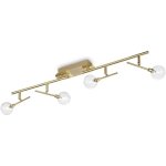 Ideal lux - maracas - plafonnier � 4 ampoules en laiton antique