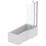 Ideal standard - baignoire connect air 170 x 80 avec pare bain avec volet asym�trique droite