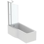Ideal standard - baignoire connect air 170 x 80 avec pare bain avec volet asymtrique gauche