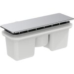 Ideal standard - bonde et cache rectangulaire chrome pour receveur ultra flat new