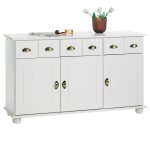 Idimex - buffet salle à manger colmar l 134 cm en bois massif - blanc Idimex - buffet salle à manger colmar l 134 cm en bois massif - blanc