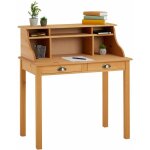 Idimex - bureau secrtaire marlene, avec 2 tiroirs, en pin massif finition cire