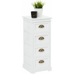 Chiffonnier landhaus, 4 tiroirs, blanc