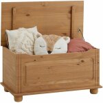Idimex - coffre de rangement bristol en pin massif, finition cire
