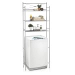 Idimex - etag�re de salle de bain marsa, rangement pour wc / lave - linge, en m�tal laqu� gris