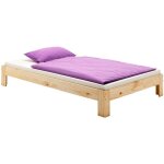 Idimex - lit futon thomas, en pin massif, 90 x 190 cm, vernis naturel