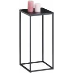 Idimex - table d'appoint carr� flora, structure et plateau en m�tal laqu� noir