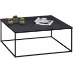 Idimex - table basse carrée hilar, cadre et plateau en métal laqué noir Idimex - table basse carrée hilar, cadre et plateau en métal laqué noir