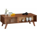 Idimex - table basse sean avec niches, en pin massif lasur� brun fonc�