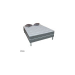 Idliterie - ensemble matelas + sommier mmoire de forme gris chin 140x190cm