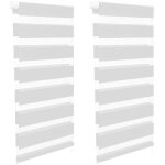 Idmarket - lot de 2 stores enrouleurs z�br�s jour nuit l. 55 x h. max 170 cm blancs
