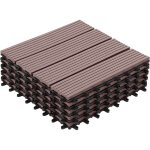 Idmarket - lot de 5 dalles de terrasse wodhy clipsables bois composite taupe 30 x 30 cm Idmarket - lot de 5 dalles de terrasse wodhy clipsables bois composite taupe 30 x 30 cm