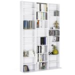 Idmarket - bibliothque tagre cd ceylia 30 cases avec tagres modulables bois blanc