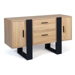 Buffet bas 105 cm phoenix bois et noir Buffet bas 105 cm phoenix bois et noir