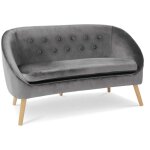 Idmarket - canap banquette en velours sonia gris