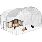 Idmarket - enclos poulailler d�me 7, 5 m� parc grillag� 3x2, 5 m avec porte lat�rale