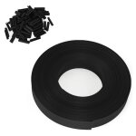 Idmarket - kit de lamelles occultantes pvc noires l. 60 m pour panneau grillag