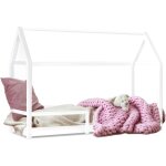 Idmarket - lit cabane enfant 90 x 190 cm nessi blanc avec sommier et barrires