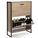 Idmarket - meuble  chaussures industriel luis - 2 portes - design - naturel