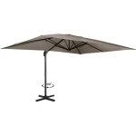 Parasol d�port� inclinable rotatif 360 calvi taupe 3x4 m avec housse