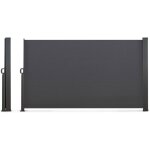 Idmarket - paravent ext�rieur r�tractable gris anthracite - 180 x 400 cm - store lat�ral