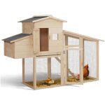 Idmarket - poulailler comfort avec pondoir en bois Idmarket - poulailler comfort avec pondoir en bois