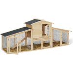 Poulailler vip avec clapier double xxl en bois