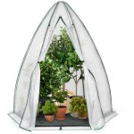 Idmarket - serre d'hivernage dôme 160 x 160 x 180 cm balcon et terrasse Idmarket - serre d'hivernage dôme 160 x 160 x 180 cm balcon et terrasse