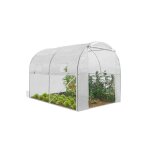 Idmarket - serre tunnel de jardin 4 saisons 6m² blanche gamme maraîchère roma 2x3m Idmarket - serre tunnel de jardin 4 saisons 6m² blanche gamme maraîchère roma 2x3m
