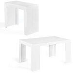 Idmarket - table console extensible orlando 6 personnes 140 cm bois blanc Idmarket - table console extensible orlando 6 personnes 140 cm bois blanc
