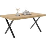 Idmarket - table à manger rectangle alma 6 personnes design industriel 160 cm Idmarket - table à manger rectangle alma 6 personnes design industriel 160 cm