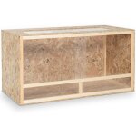 Terrarium en bois osb pour reptiles et batraciens arations latrales 115 cm