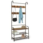 Vestiaire d'entre pedro 79 cm bois et noir design industriel