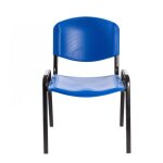 Idralite - 6 chaises de visiteurs empilables chaise salle d'attente confrence plastique bleu