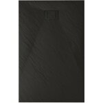 Idralite ? receveur de douche rectangulaire 80x100 cm en acrylique anthracite effet pierre ? extraflat ...