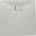 Idralite ? receveur de douche carr� 80x80 cm en acrylique blanc effet pierre ? extraflat 2, 6 cm ? r�sistant ...