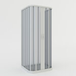 Idralite - cabine parois de douche pliante 3 c�t�s en pvc r�ductible h 185 mod. narciso avec ouverture ...