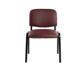 Idralite - chaises de visiteurs empilables sige salle d'attente similcuir bordeaux 6 pcs