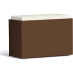 Coffre de rangement rectangulaire en rsine 80x35 cm mod. roomy marron