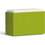 Coffre de rangement rectangulaire en rsine 80x35 cm mod. roomy verte