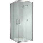 Idralite - parois cabine de douche angulaire coulissante verre transparent h 198 mod. alabama 70x70 cm ...