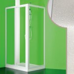Idralite - parois cabine de douche coulissante avec ouverture centrale h 190 en acrylique mod. mercurio ...