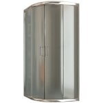 Idralite - parois cabine de douche demi - circulaire coulissante verre opaque h 185 mod. alabama 80x80 ...