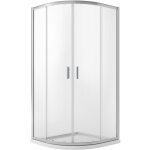 Idralite - parois cabine de douche demi - circulaire verre transparent h 185 mod. ready 90x90 cm