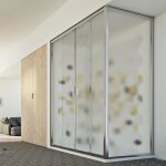 Idralite - parois cabine de douche rectangulaire verre opaque h 198 mod. young duo 2 portes 70x120 cm ...