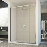 Idralite - porte de douche coulissante verre opaque mod. young 2 portes 140 cm